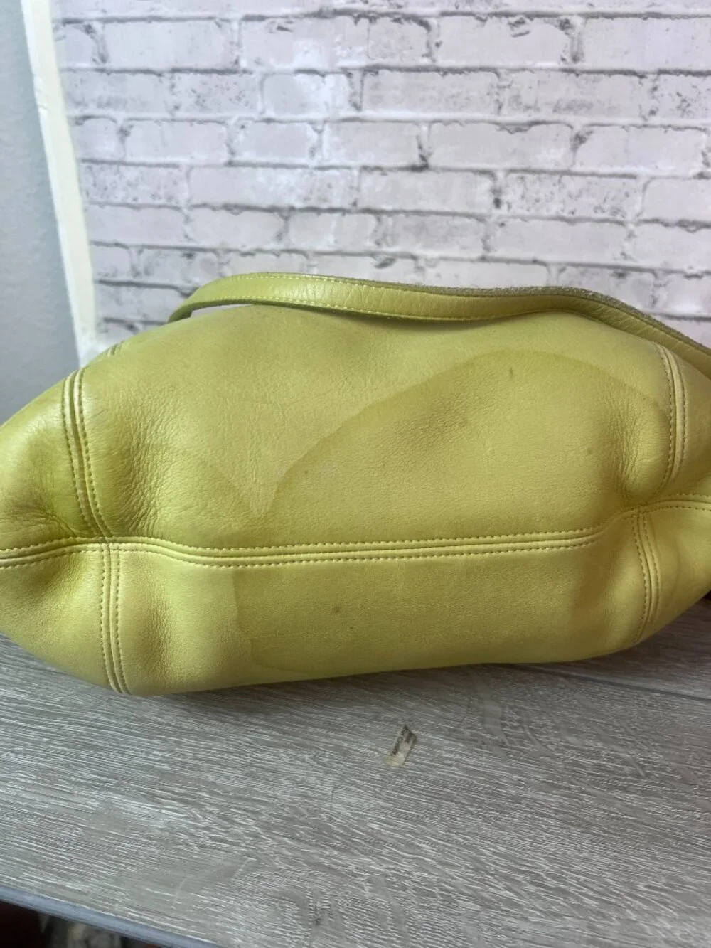 RARE COLOR!! Coach Vintage Medium Framed Pouch 9998 in Lime